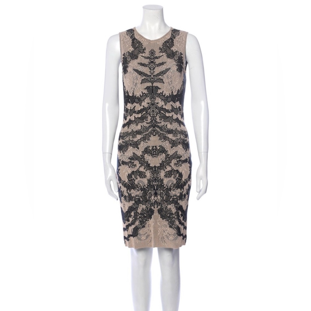 Alexander McQueen x-small pink and black lace dress